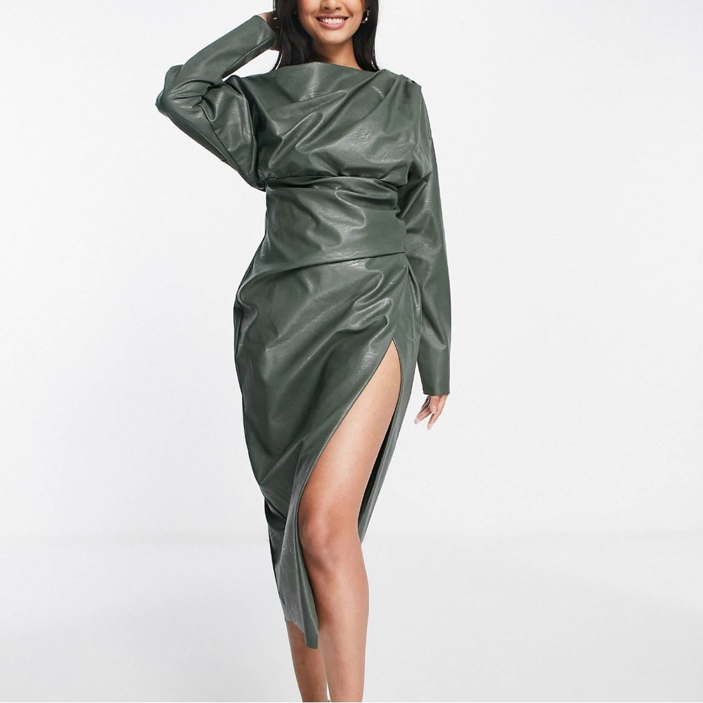 ASOS vegan leather dress